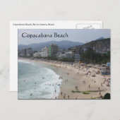 Carte Postale scène de plage de copacabana (Devant / Derrière)
