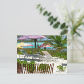 Carte Postale Scène de plage de l'île des Caraïbes (Debout devant)