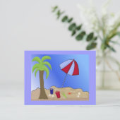 Carte Postale Scène de plage de vacances (Debout devant)