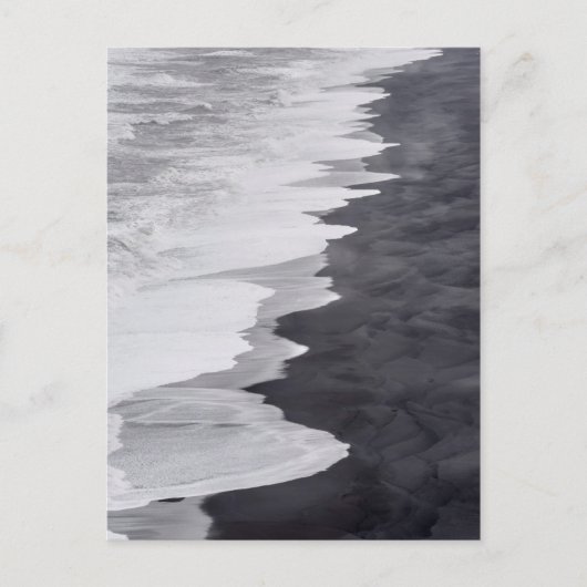 Carte Postale Scène de plage en noir et blanc (Devant)