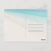 Carte Postale Scène de plage estivale Bleu Merci  (Dos)