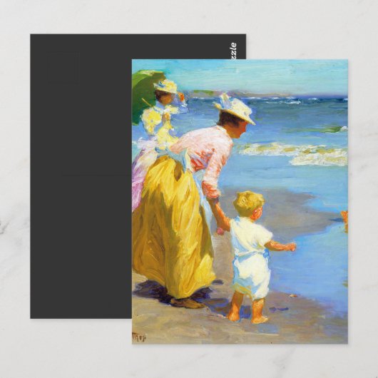 Carte Postale Scène de plage par Edward Henry Potthast (Devant / Derrière)