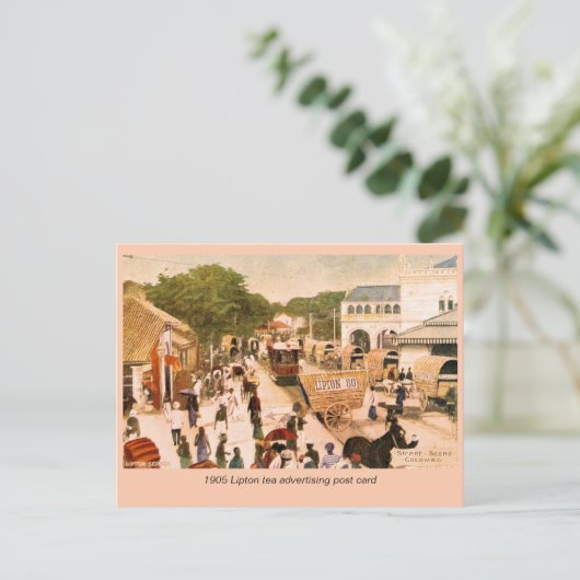Carte Postale Scène de rue 1905 Colombo Ceylon Lipton (Debout devant)