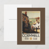 Carte Postale Scène de rue avec deux hommes en train de travaill (Devant / Derrière)