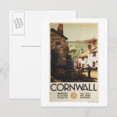 Carte Postale Scène de rue avec deux hommes en train de travaill (Devant / Derrière)