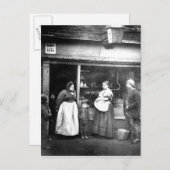 Carte Postale Scène de rue dans Londres victorienne (Devant / Derrière)