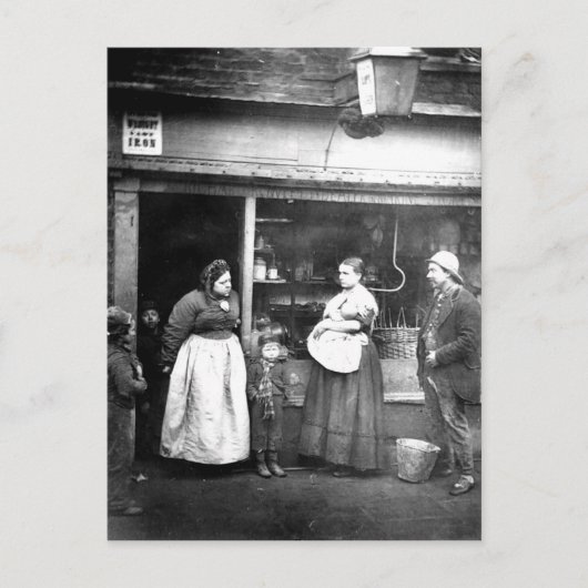 Carte Postale Scène de rue dans Londres victorienne (Devant)