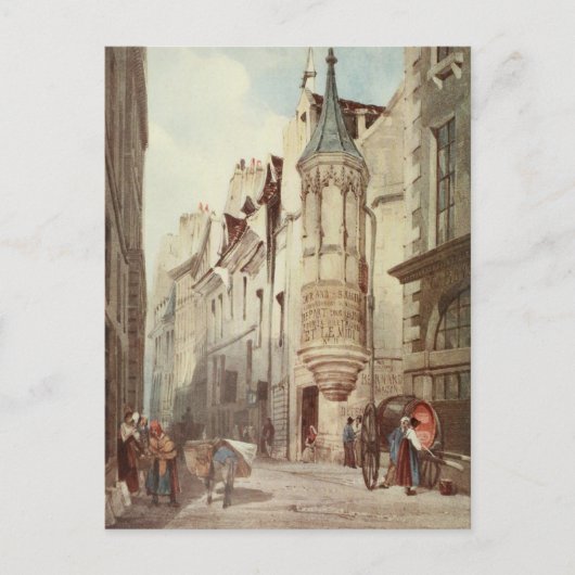Carte Postale Scène de rue de Paris (Devant)