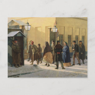 Carte Postale Scène de rue, devant une prison, 1868