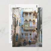 Carte Postale Scène de rue indienne (Devant / Derrière)