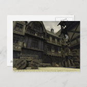 Carte Postale Scène de rue médiévale - 2 (Devant / Derrière)
