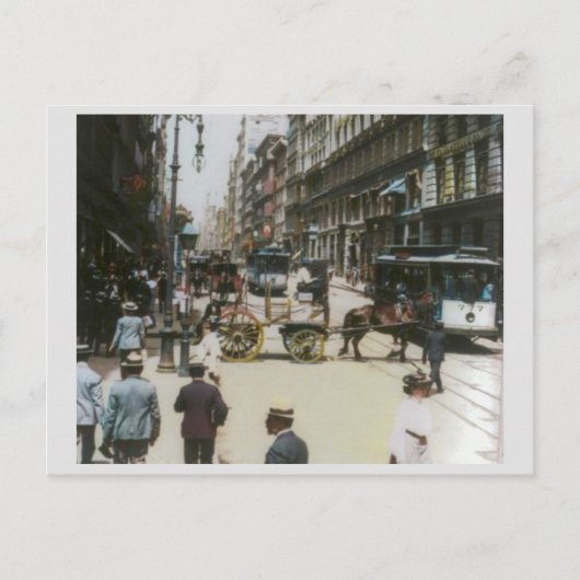 Carte Postale Scène de rue Old Broadway 1904, New York (Devant)