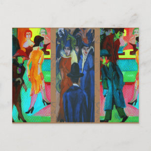 Carte Postale Scène de rue par Ernst Ludwig Kirchner