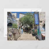 Carte Postale Scène de rue - Tzfat, Israël (Devant / Derrière)