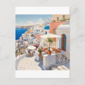 Carte Postale Scène de Santorin Grèce (Devant)