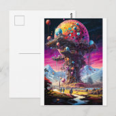 Carte Postale Scène de science-fiction (Devant / Derrière)