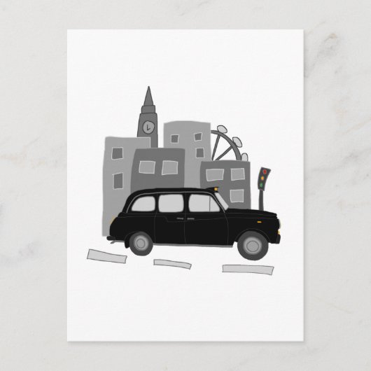 Carte Postale Scène de taxi (Devant)
