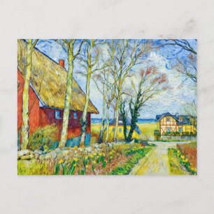 Carte Postale Scène de village impressionniste à Ahrenshoop sur 