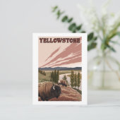 Carte Postale Scène de YellowstoneBison (Debout devant)