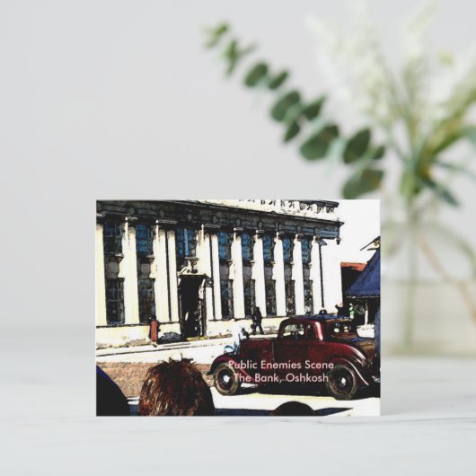 Carte Postale Scène d'ennemis publics - La Banque, Oshkosh (Debout devant)