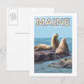 Carte Postale Scène des lions de MaineSea (Devant / Derrière)