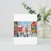 Carte Postale Scène des neiges la cheminée d'hiver balaie la pei (Debout devant)