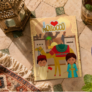 Carte Postale Scène désertique marocaine belle et accueillante