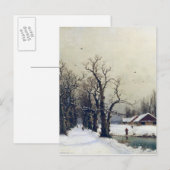 Carte Postale Scène d'hiver, 19e siècle (Devant / Derrière)