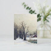 Carte Postale Scène d'hiver, 19e siècle (Debout devant)