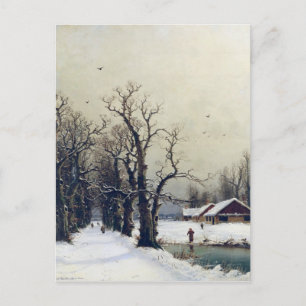 Carte Postale Scène d'hiver, 19e siècle