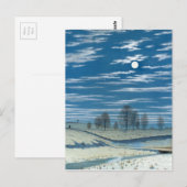 Carte Postale Scène d'hiver Henry Farrer au clair de lune (Devant / Derrière)