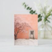 Carte Postale Scène d'hiver rose (Debout devant)