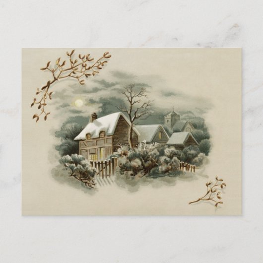 Carte Postale Scène d'hiver victorienne (Devant)