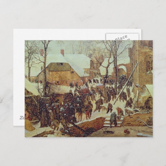 Carte Postale Scène d'hiver, XVIème siècle (Devant / Derrière)