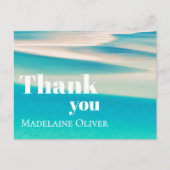 Carte Postale Scène d'océan d'été Plage  Bleu Merci   (Devant)