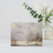 Carte Postale Scène du canal d'hiver, 19e siècle (Debout devant)