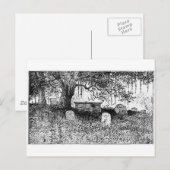Carte Postale Scène du cimetière d'Halloween (Devant / Derrière)
