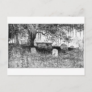Carte Postale Scène du cimetière d'Halloween