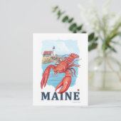 Carte Postale Scène du homard et du phare de Portland (Debout devant)