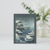 Carte Postale Scène du lac de neige d'hiver Hasui Kawase  (Debout devant)