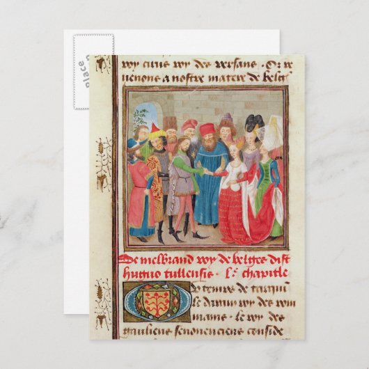 Carte Postale Scène du mariage (Devant / Derrière)