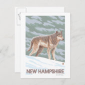 Carte Postale Scène du New HampshireWolf (Devant / Derrière)