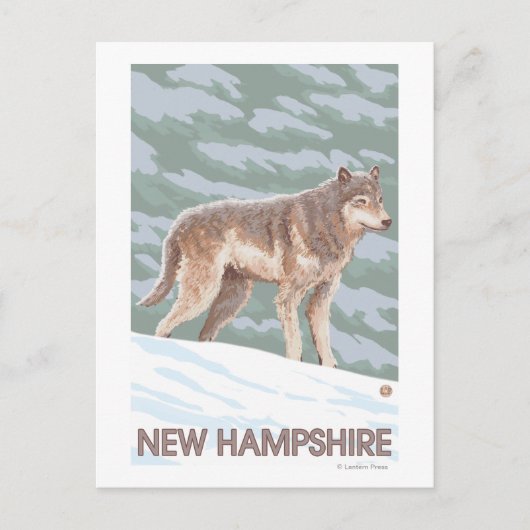 Carte Postale Scène du New HampshireWolf (Devant)