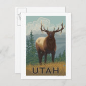 Carte Postale Scène Elk Utah (Devant / Derrière)