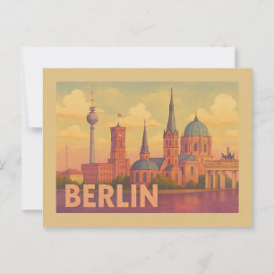 Carte Postale Scène Emblématique de Berlin Allemagne