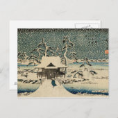 Carte Postale Scène hiroshige d'Utagawa (Devant / Derrière)