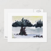 Carte Postale Scène hivernale (Devant / Derrière)