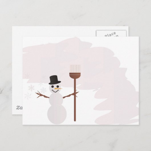 Carte Postale Scène hivernale (Devant / Derrière)