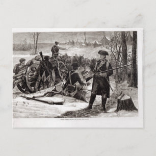 Carte Postale Scène hivernale au campement de l'armée continenta