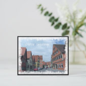Carte Postale Scène hivernale avec maisons (Debout devant)